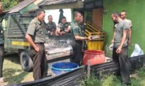 Menarik, Kodim Lamongan Sulap Sampah jadi Paving Block