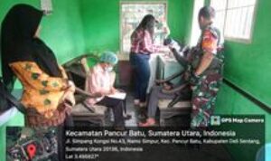 Babinsa Serka P Sijabat Sinergi Dampingi Petugas Puskesmas Wilayahnya