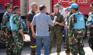 Penguatan Kerjasama CIMIC Indobatt XXIII-R dengan Civil Defence di Dier Siriane