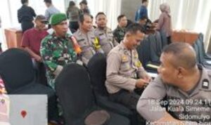Babinsa Serma Suranta Ginting Hadiri Acara Pilkada Damai di Kwala Simeme