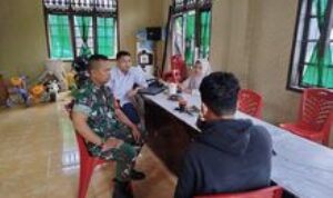 Babinsa Perintis Serma Herwin Laksanakan Komsos Bersama Petugas PPS