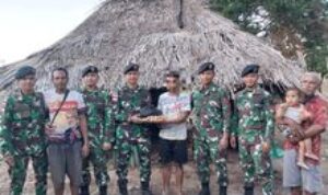 Pos Oepoli Sungai Satgas Yonkav 6/NK Berhasil Amankan Sepucuk Pistol Hasil Komsos