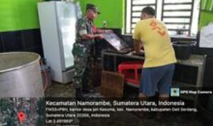 Babinsa Serka Aris Kunjungi Pembuatan Tahu di Namorambe untuk Tingkatkan Kualitas dan Semangat Kerja