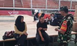 Babinsa dan Pihak Terkait Lakukan Pemantauan di GOR Veteran Menjelang PON XXI