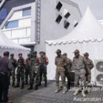 Babinsa Koramil 0201-04/MK Berikan Pengamanan Pertandingan Tenis Meja di GOR Angsa Pura