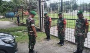 Babinsa Koramil 0201-05/MB Laksanakan Pengamanan Turnamen Sepak Bola KORPRI 2024