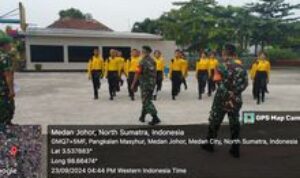 Koramil 0201-08/MA Gelar Pelatihan Peraturan Baris Berbaris untuk Siswa SMA Plus Taruna Akterlis