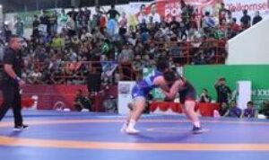 Hari Ketiga Pertandingan Cabor Gulat PON XXI Aceh-Sumut di GOR Binjai