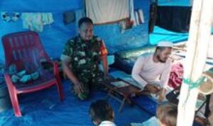 Babinsa Koramil 0201-12/HP Monitor Keberadaan Pengungsi Rohingya di Desa Karang Gading