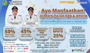 25 November s/d 7 Desember 2024, Bapenda Medan Gelar Program Diskon PBB dan BPHTB