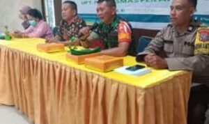 Babinsa Serka Subagyo dan Bhabinkamtibmas turut andil berkolaborasi dalam sosialisasi kader PKK dan Posyandu
