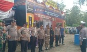 Personil Koramil 0201-16/TM Laksanakan Apel Pos PAM Nataru di Simpang Kayu Besar