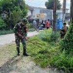 Babinsa Koramil 0201-06/MS Bersama Warga Wujudkan Lingkungan Bersih