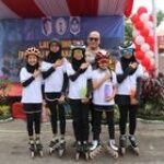 Aksi Pocil Sepatu Roda Meriahkan Launching PKS dan Pembekalan Pelajar di Satlantas Polrestabes Medan