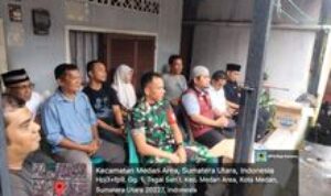 Ikut Berbela Sungkawa, Babinsa Koramil-04/MK Kodim 0201/MEDAN Serda Boy Siregar Melayat Ke Rumah Duka