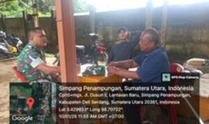 Babinsa Desa Lantasan Baru Jalin Keakraban Lewat Komsos, Antisipasi Maraknya Pencurian