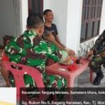 Terwujudnya Keakraban, Babinsa Desa Tanjung Morawa B Komsos Dengan Warga Binaan