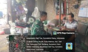 Babinsa Melaksanakan Komsos Bersama Pemilik Usaha Barang Bekas Diwilayah Binaan