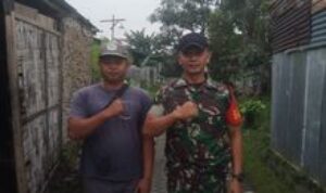 Tumbuhkan Semangat Kebersaman, Serka Wijayanto Aktif Laksanakn Gotong Royong Di Wilayah Binaan