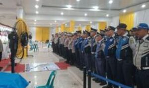 Polres Langkat Laksanakan Pengamanan HUT Kabupaten Langkat 275 di Alun-Alun T. Amir Hamzah