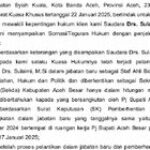 Buntut Copot Sekda Mendadak, Pj Bupati Aceh Besar Disomasi