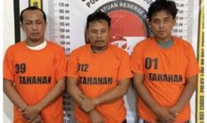 Tiga Pelaku Narkoba bersama Sepucuk Senjata Diamankan