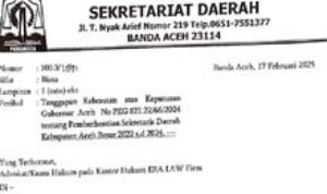 Ini Kabar Terbaru, Sekda Aceh Tanggapi Keberatan Atas Pemberhentian Sekda Aceh Besar