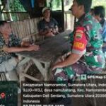 Babinsa Koramil 0201-14/PB Kopka Iswandi Jalin Silaturahmi dengan Warga Desa Namo Batang