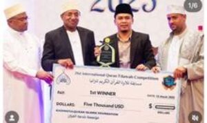 Ahmad Khairi Novandra Sabet Juara Pertama di Kompetisi Al-Qur'an Internasional di Tanzania