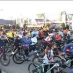 Semarak HUT ke-374 Kota Gunungsitoli, Brimob Polda Sumut Ikut Meriahkan Fun Bike Bersama Warga