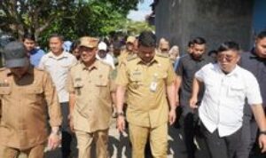 Bupati Langkat Dampingi Gubernur Sumut Tinjau Pengerukan Waduk Tanjung Pura