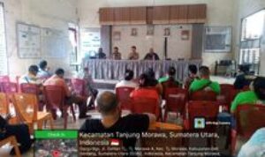 Babinsa Kelurahan Gg Buntu Monitor Kegiatan Posyandu Mawar di Medan Timur